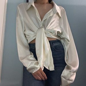 Silk button up